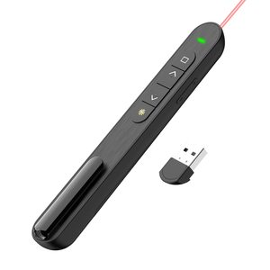 Pagina Laser Wireless presentatore rosso penna tornitura PPT indicatore di presentazione USB 2.4GHz puntatore del Mouse telecomando - Product Image 1