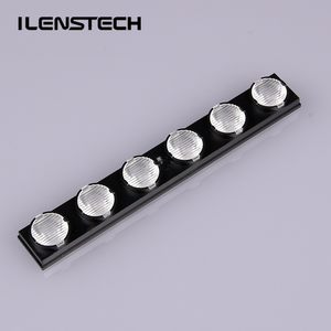 Lined-up 6 <strong>LED</strong> Lens <strong>Array</strong> 20*55 Degree Double Beam Angle Module Lens for Commercial Lighting - Product Image 2