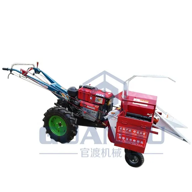 Mini tractor mounted combine sweet corn /maize harvester machine prices for sale