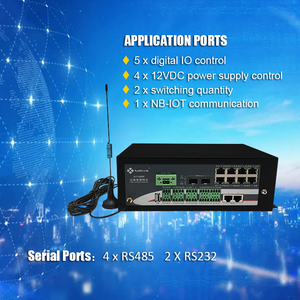 Red inalámbrica 5G 4 vías RS485 2 vías RS232 Autocuración X Ring ERPS PoE 2 GE SFP 8 GE Copper Intelligent Edge Gateway - Product Image 4