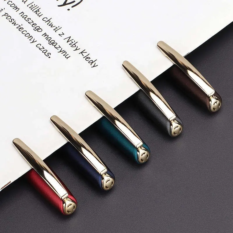 Матовая гелевая ручка с противоскользящим корпусом и Черной головкой из нержавеющей стали, 0,5 мм, гелевая ручка с супер-емкостью