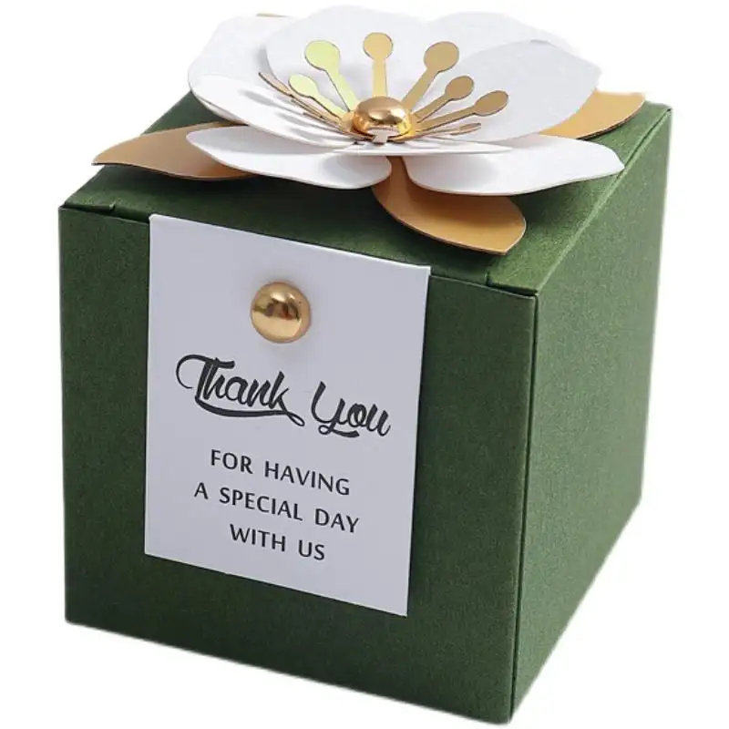 Boîte de bonbons de mariage romantique emballage de texture de papier spécial boîte-cadeau de chocolat chérie avec conception personnalisée