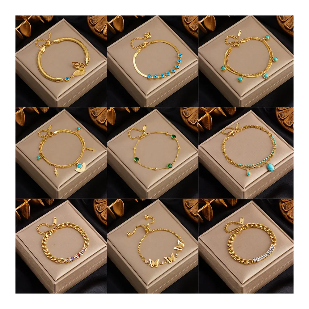 Stainless Steel Bangle Jewelry Wholesale [100 Kinds Of Bracelets] Fashion Personality Cuban Bracelet Titanium Steel Bracelet
