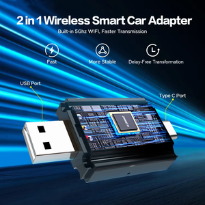双USB a型端口连接2合1无线Carplay适配器适用于苹果安卓Ai盒适配器netflix丰田吉普车 - Product Image 2