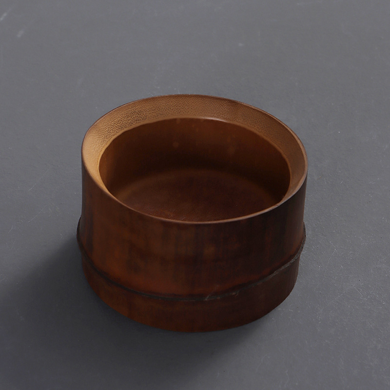 Carbonized bamboo-shaped bowl