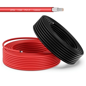 ソーラーパネルケーブルツインコア4mm2 6mm2 10mm2 H1z2z2-Kソーラーパネル発電用ソーラーワイヤー - Product Image 1