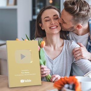 Nicro yeni yaratıcı kişiselleştirilmiş YouTube ödülleri özelleştirmek hatıra hediyeler Uv baskı belgelendirme alüminyum alaşım ödülü plaketler - Product Image 6