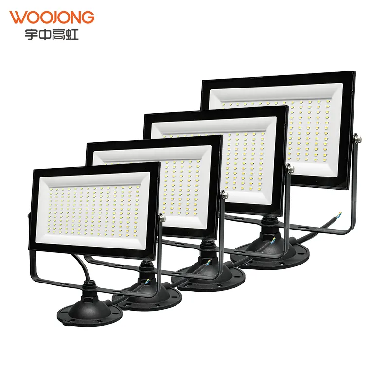 Woojong copertura in vetro temperato per esterni portatile 100w lampada solare a luce di inondazione a Led con alta qualità