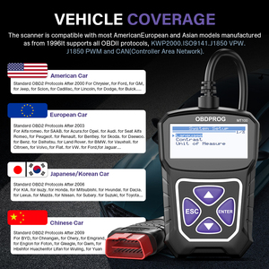 OBDPROG MT100 OBD2 Escáner automático profesional EOBD Analizador de motor Lector de código multilingüe Garantía de 1 año Herramientas de diagnóstico - Product Image 3