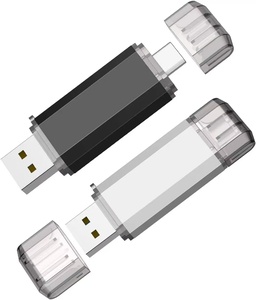 Speicher Speicher 2 In 1 USB-Festplatte 32 GB 64GB Daumen laufwerk Kappe Pen drive Design USB-Stick USB-Flash-Laufwerk mit LED-Anzeige - Product Image 1
