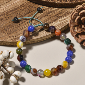 Toptan 8mm doğal taş Lapis Carnelian Howlite Hsiuyen yeşim boncuk kadınlar erkekler için Ajustable bilezik Yoga şifa takı - Product Image 3
