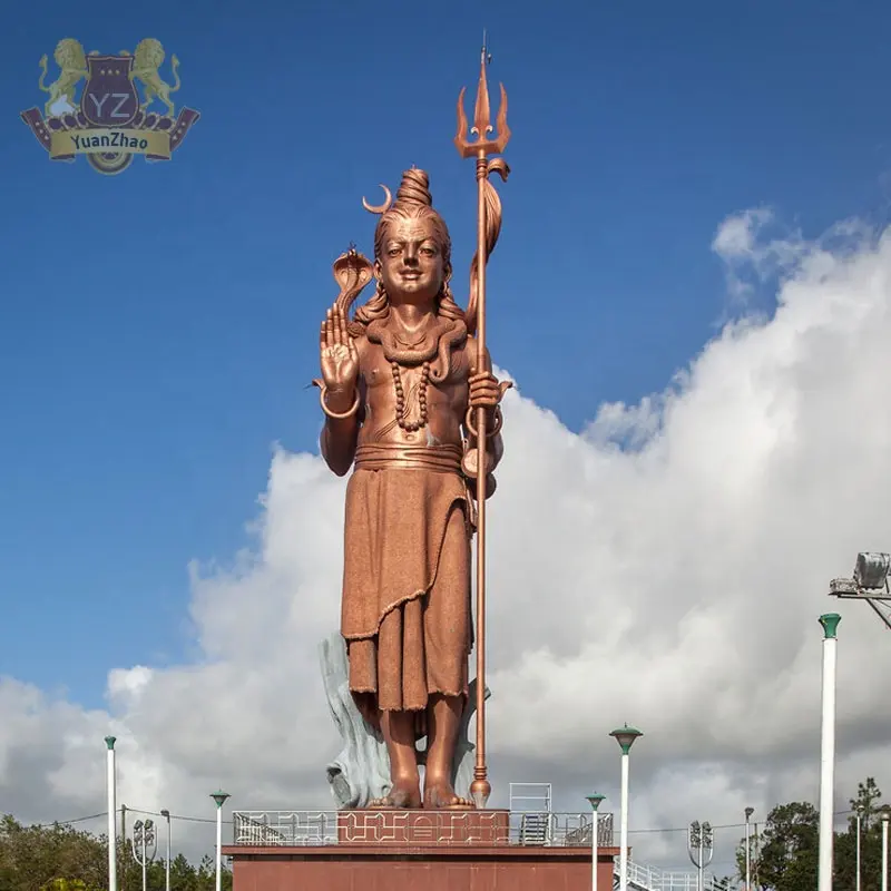 ตกแต่งกลางแจ้งโลหะขนาดใหญ่รูปปั้นพระศิวะหล่อสําริดพระศิวะรูปปั้นฮินดูพระเจ้าประติมากรรม