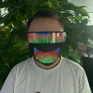 APP Controlled Programmable LED Halloween Party Mask DIY Message Images Scrolling Display Colorful Shining LED Face Mask - Product Image 3
