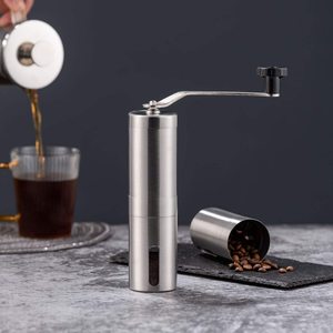 カスタムロゴポータブル手動ミニコーヒーグラインダーセラミックバリハンドグラインダーコーヒー & ティーツールコーヒーグラインダー