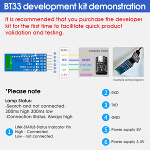 DX-BT33 develeper kit 223M long range Multilink <strong>Bluetooth</strong> <strong>module</strong> nRF52833 chip+PA Amplifiers 22dBm UART transmission <strong>AT</strong> <strong>commands</strong> - Product Image 6