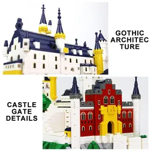 6226 Neuschwanstein kale blok seti almanya 1969 adet plastik ABS yapı modeli oyuncaklar çocuklar için yaratıcı eğitim hediyeler - Product Image 6