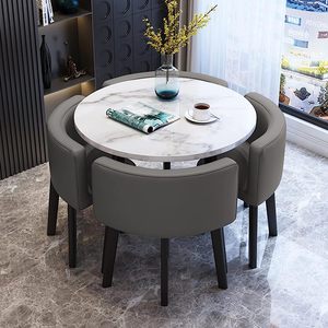 高級木製ダイニングテーブルセット椅子付きダイニングテーブルセット家庭用食器ダイニングテーブル - Product Image 1