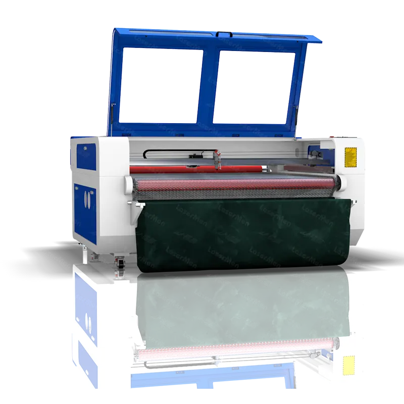 Good price 1610 1625 1630 cut felt sheets 130w 150w with automatic feeder Fabric laser cutting machine