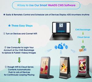 FYD 835E WiFi Android 7 Inch Kiosk Tabletop Digital Signage Cafe Table Order Menu Holder <strong>Displays</strong> Restaurant Advertising Player - Product Image 3