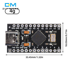 Type-C MINI USB Pro Micro For <strong>Arduino</strong> ATmega32U4 5V/16MHz <strong>Module</strong> With 2 Row Pin Header For Leonardo Usb Interface Board