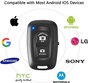 Telecomando per fotocamera del telefono per foto e video telecomando per otturatore con pulsante Selfie Wireless BT Clicker per Iphone Android - Product Image 4