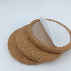 厂家直销定制设计个性化盒子方形圆形吸水水杯胶粘纸中密度纤维板木塞杯垫套装 - Product Image 3