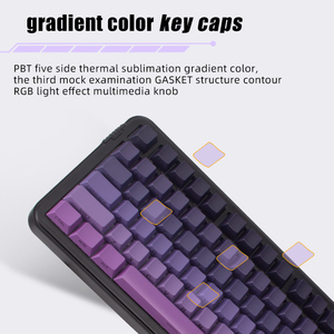 Keywin TK83คีย์บอร์ดแบบกลไก RGB สำหรับ4.0, คีย์บอร์ดแบบกลไกการเล่นเกมแบบไร้สายการไล่ระดับสีแบบมี Gateron kailh สลับกัน - Product Image 2