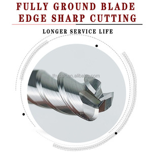 60 derece alüminyum yuvarlak burun freze kesicisi dört kenarlı Tungsten çelik karbür R açı ark burun freze kesicisi genişletilmiş - Product Image 2