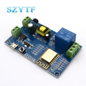 Fuente de alimentación de DC5-80V ESP8266, WiFi, módulo de relé Raspberry Pi de un solo canal, PLACA DE DESARROLLO DE ESP-12F