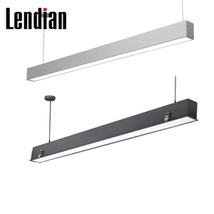 新工厂设计价格便宜黑色遥控led悬挂北欧现代线性吊灯 - Product Image 1