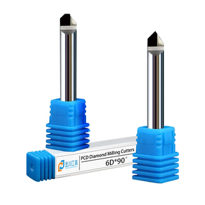 PCD Diamond End Mills Milling <strong>Cutter</strong> Acrylic Copper Aluminum Alloy Sheet Cutting and Chamfering Processing Router Bits - Product Image 4