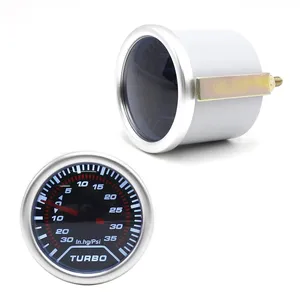 มาตรวัดความดันเทอร์โบอัตโนมัติสำหรับรถแข่งขนาด2 "52มม. 12V 30In 35PSI เลนส์ควันชุดเทอร์โบจอแสดงผลสีขาว LED เครื่องวัดความดันเทอร์โบ - Product Image 5