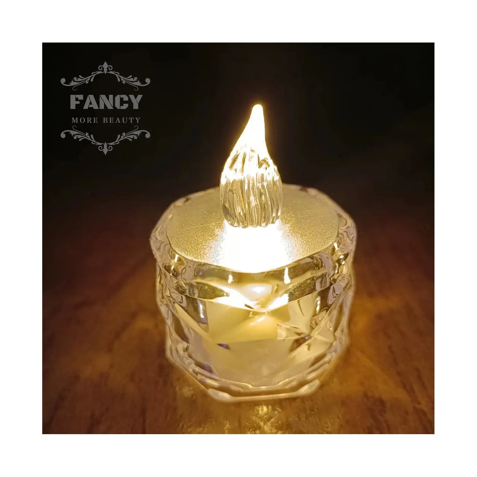 Candele LED cristallo Tealight Mini tremolanti luci candela elettrica senza fiamma