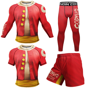 男性用EliteTrainingバンドルMMA BJJクイックドライ圧縮セットアンチスリップテックタイト通気性ファイトショーツUPF50 + ギア - Product Image 4