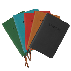 Caderno de couro pequeno personalizado para escola, caderno de capa dura personalizado A5 A6 A7 em couro
