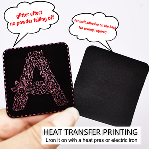 Tùy Chỉnh Hai Lớp Long Lanh Sắt Trên Các Bản Vá Lỗi Thiết Kế Vinyl Laser Khắc Da Lộn Vá 3D PU Báo Chí Nhiệt Các Bản Vá Lỗi Cho Quần Áo Mũ - Product Image 4