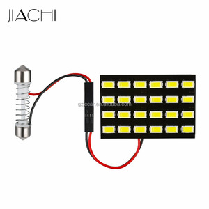 แผงไฟในรถ jiachi โคมไฟอ่านหนังสือบนรถ6/9/12/15/24 LED SMD โดมไฟภายในหลังคา BA9S อะแดปเตอร์ C5W T10ฐาน - Product Image 1