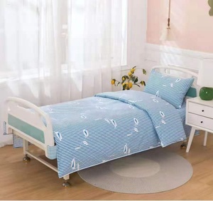Hospital <strong>Bedding</strong> Set Customized Bed Sheet Duvet Cover Cotton Bed Linen Single Woven 100% Cotton Fabric 40 Solid Comforter Set - Product Image 6