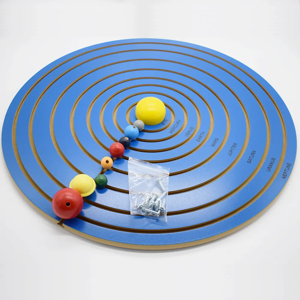 HOYE CRAFT Sonnensystem Montessori Spielzeug Geographie lernen Holz planeten