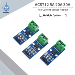 RNSbot ACS712 5A 20A 30A Range Hall Módulo de sensor de corriente ACS712 Módulo de sensores para kit electrónico DIY