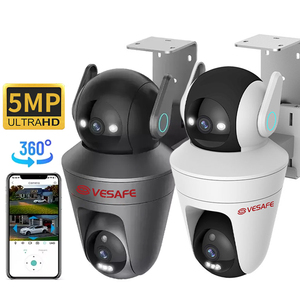 Vesafe 5MP กล้องโดมคู่สำหรับกลางแจ้งไร้สาย, กล้อง IP เลนส์คู่ระบบรักษาความปลอดภัยในบ้านอัจฉริยะในเวลากลางคืนวิสัยทัศน์เซ็นเซอร์ CMOS การเชื่อมต่อ WIFI - Product Image 1