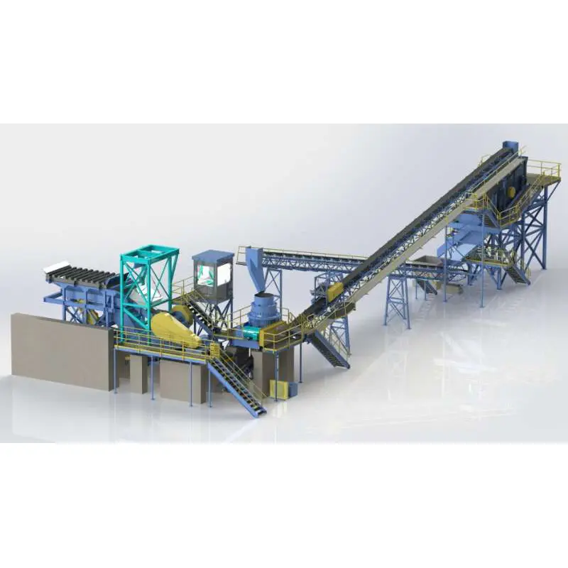 Artificial Marble Quartz Lime Stone Rock Processing Production Line