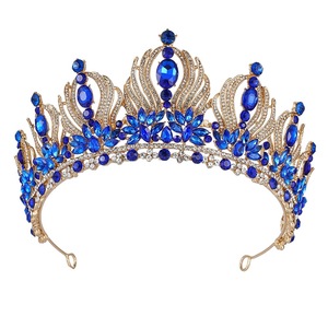 มงกุฎของเจ้าชาย Elegante De Cristal de lujo barroco En 8 colores Para mujer Boda Nina Fiesta de cumpleanos Corona accesor