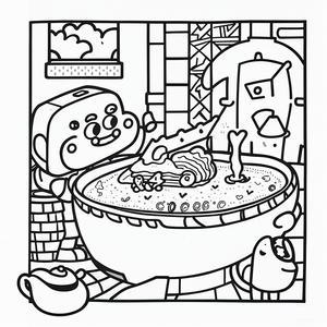 Rahat arkadaşlar özel suluboya karikatür Graffiti boyama kitabı çocuklar için mükemmel hediye 4 yaşında yeni ve talep üzerine basılmış - Product Image 6