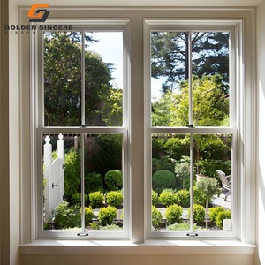 GS Modern Double Hung <strong>Sash</strong> <strong>Window</strong> Sliding Aluminum Glazed Thermal Break Hurricane Soundproof Villas Glass <strong>Window</strong> Type - Product Image 5