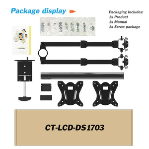 ขาตั้งแล็ปท็อปแบบแขนคู่,ขายึดจอภาพแบบเต็มจอ VESA สูงสุด100*100มม. - Product Image 5