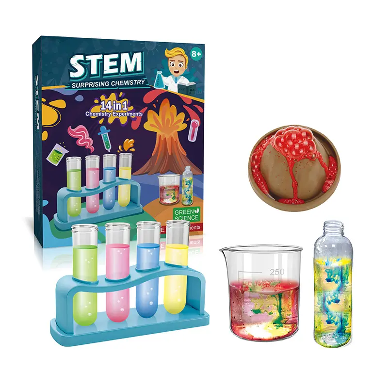 Juguetes científicos educativos 14 en 1, juguetes educativos DIY STEM, experimentos de laboratorio, Kits de ciencia para niños