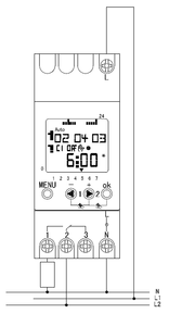 Hochwertiger, langlebiger, programmier barer elektronischer Timer-Schalter mit digitaler Leistung LCD-Anzeige 220V 25 Ampere Din-Schiene - Product Image 5