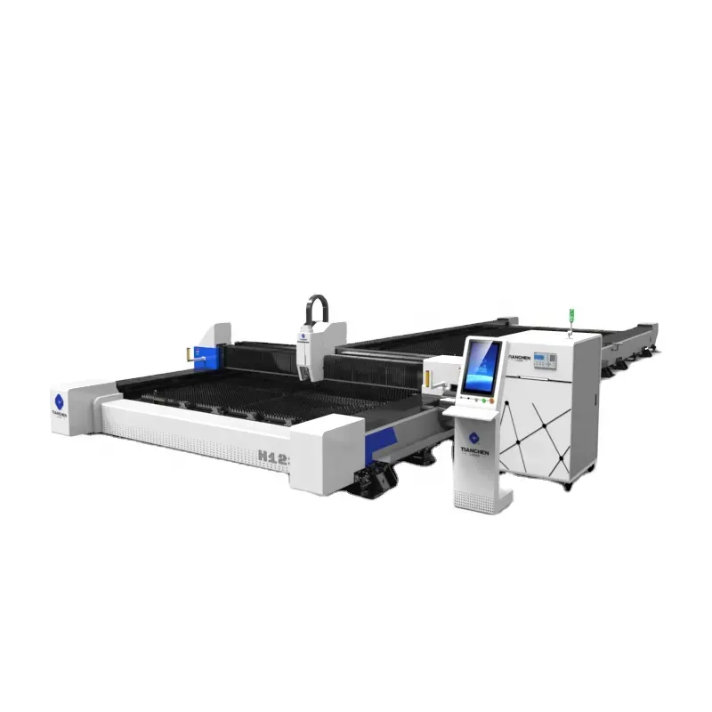 Jinan tianchen 8000w mesa única cnc máquina de corte a laser fibra de aço máquina de corte a laser