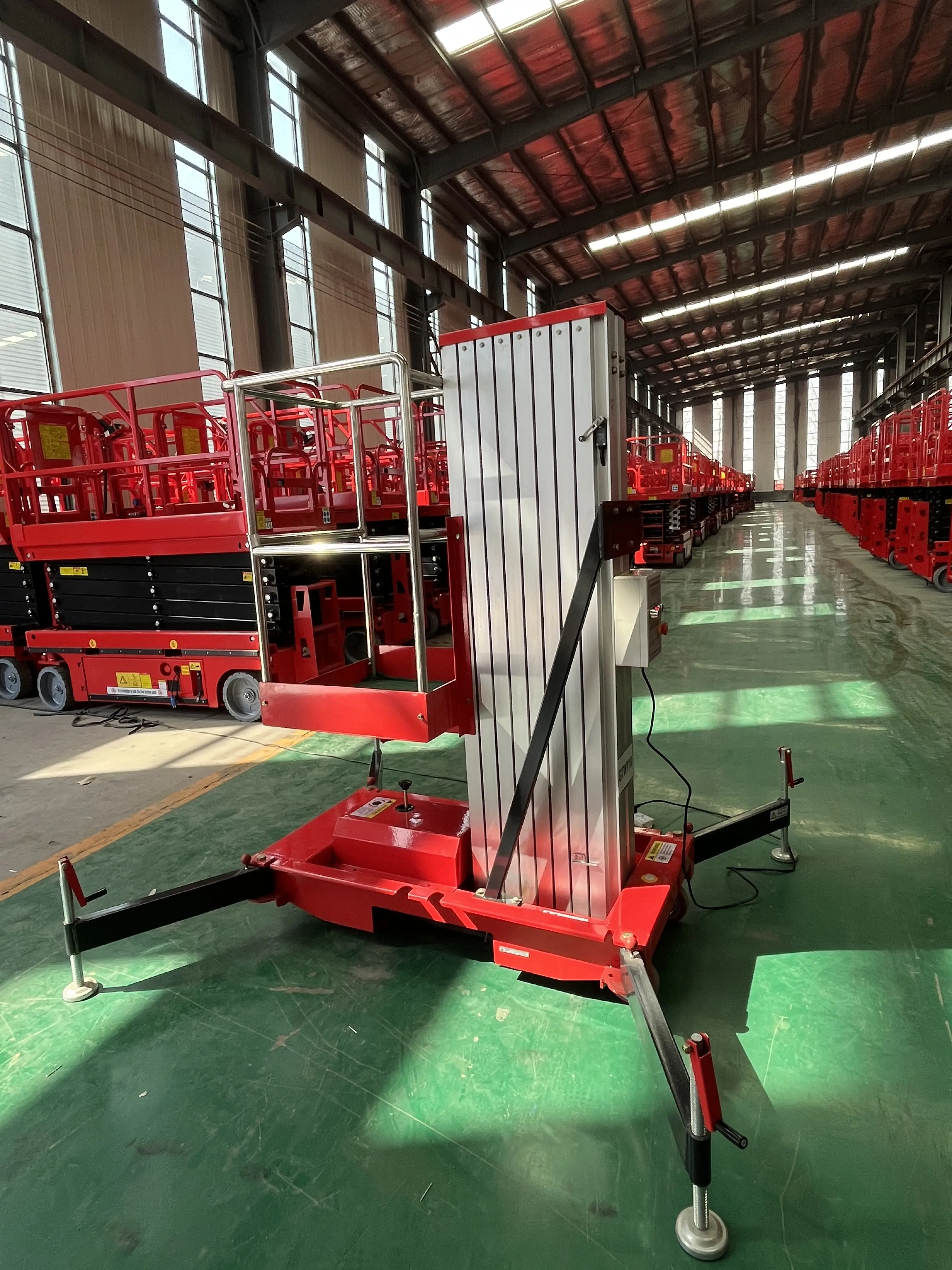 Produsen langsung aluminium kerja udara Platform hidrolik kecil angkat vertikal